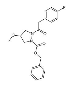 2-[2-(4-fluorophenyl)acetyl]-4-methoxy-pyrazolidine-1-carboxylic acid benzyl ester Structure