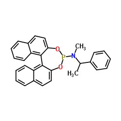 (11bS)-N-甲基-N-[(S)-1-苯基乙基]-联萘并[2,1-d:1',2'-f][1,3,2]二氧膦杂-4-胺结构式