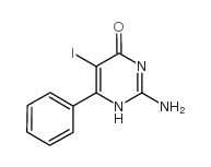 2-AMINO-5-IODO-6-PHENYL-4(1H)-PYRIMIDINONE Structure