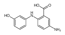 5-amino-2-(3-hydroxyanilino)benzoic acid结构式