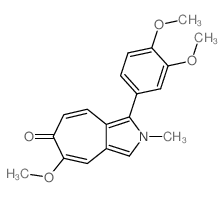 8-(3,4-dimethoxyphenyl)-3-methoxy-9-methyl-9-azabicyclo[5.3.0]deca-2,5,7,10-tetraen-4-one结构式