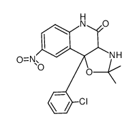 9b-(2-Chlorphenyl)-2,2-dimethyl-8-nitro-2,3,3a,9b-tetrahydro-5H-oxazolo[4,5-c]chinolin-4-on Structure