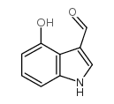 4-羟基-1H-吲哚-3-甲醛结构式