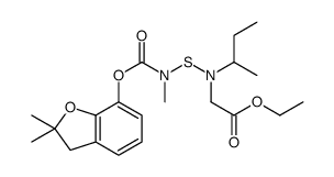 Glycine, N-(((((2,3-dihydro-2,2-dimethyl-7-benzofuranyl)oxy)carbonyl)m ethylamino)thio)-N-(1-methylpropyl)-, ethyl ester Structure