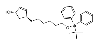 (1S,4S)-4-[6-{(tert-butyldiphenylsilyl)oxy}hexyl]-2-cyclopenten-1-ol Structure