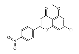 5,7-dimethoxy-2-(4-nitrophenyl)chromen-4-one Structure