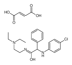 2-[[2-(4-chloroanilino)-2-phenylacetyl]amino]ethyl-diethylazanium,(Z)-4-hydroxy-4-oxobut-2-enoate Structure