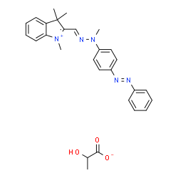 1,3,3-trimethyl-2-[[methyl[4-(phenylazo)phenyl]hydrazono]methyl]-3H-indolium lactate Structure