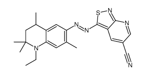 3-[(1-ethyl-1,2,3,4-tetrahydro-2,2,4,7-tetramethyl-6-quinolyl)azo]isothiazolo[3,4-b]pyridine-5-carbonitrile结构式