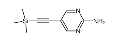 5-[(trimethylsilyl)ethynyl]pyrimidin-2-amine结构式