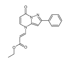 ethyl 3-(4,7-dihydro-7-oxo-2-phenylpyrazolo<1,5-a>pyrimidin-4-yl)propenoate结构式