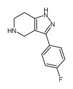 3-(4-FLUOROPHENYL)-4,5,6,7-TETRAHYDRO-1H-PYRAZOLO[4,3-C]PYRIDINE Structure