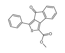 4-Oxo-3-phenyl-4H-indeno(1,2-c)thiophen-1-carbonsaeure-methylester Structure