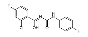 2-chloro-4-fluoro-N-[(4-fluorophenyl)carbamoyl]benzamide结构式