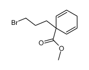 methyl 1-(3-bromopropyl)cyclohexa-2,5-diene-1-carboxylate结构式