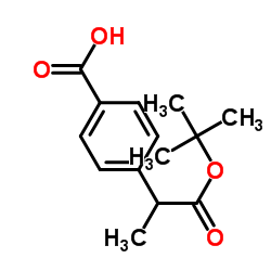 4-(1-((叔丁氧基羰基)氨基)乙基)苯甲酸结构式