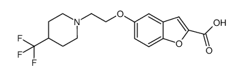 5-[2-(4-trifluoromethylpiperidin-1-yl)-ethoxy]-benzofuran-2-carboxylic acid Structure