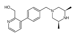 [3-(4-{[(3R,5S)-3,5-dimethyl-1-piperazinyl]methyl}phenyl)-2-pyridinyl]methanol结构式