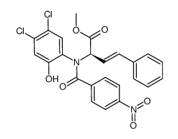 (R)-methyl 2-(N-(4,5-dichloro-2-hydroxyphenyl)-4-nitrobenzamido)-4-phenylbut-3-enoate结构式