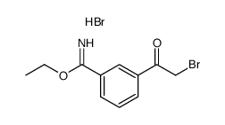 3-(bromoacetyl)benzenecarboximidic acid ethyl ester hydrobromide结构式