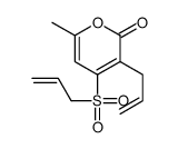 6-methyl-3-prop-2-enyl-4-prop-2-enylsulfonylpyran-2-one结构式