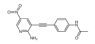 N-[4-(2-amino-5-nitro-pyridin-3-ylethynyl)-phenyl]-acetamide Structure