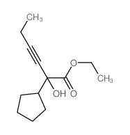 ethyl 2-cyclopentyl-2-hydroxy-hex-3-ynoate Structure