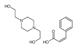 cinnamic acid, compound with piperazine-1,4-diethanol (1:1) Structure