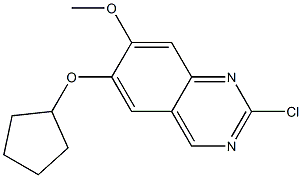 2-chloro-6-(cyclopentyloxy)-7-methoxyquinazoline结构式