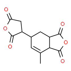 6-(2,5-dioxooxolan-3-yl)-4-methyl-3a,6,7,7a-tetrahydroisobenzofuran-1,3-dione结构式