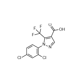 1-(2,4-二氯苯基)-5-(三氟甲基)-1H-吡唑-4-羧酸结构式