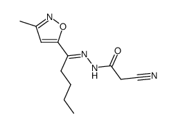 cyano-acetic acid-[1-(3-methyl-isoxazol-5-yl)-pentylidenehydrazide] Structure