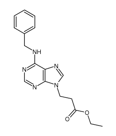 3-(6-benzylamino-purin-9-yl)-propionic acid ethyl ester Structure