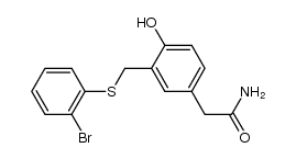 [3-(2-bromophenylthiomethyl)-4-hydroxyphenyl]acetamide Structure