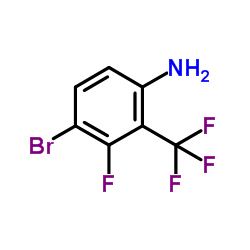 4-Bromo-3-fluoro-2-(trifluoromethyl)aniline结构式