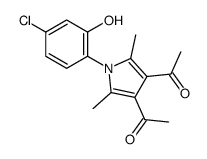 1-[4-acetyl-1-(4-chloro-2-hydroxyphenyl)-2,5-dimethylpyrrol-3-yl]ethanone Structure