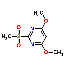 4,6-二甲氧基-2-甲磺酰基嘧啶结构式