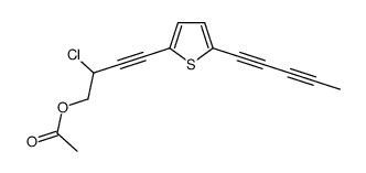 2-(4-Acetoxy-3-chloro-1-butynyl)-5-(1,3-pentadiynyl)thiophene Structure