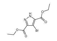 diethyl 1H-4-bromopyrazole-3,5-dicarboxylate结构式