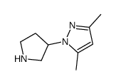 3,5-Dimethyl-1-(3-pyrrolidinyl)-1H-pyrazole structure