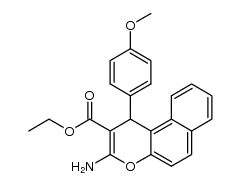 3-AMINO-1-(4-METHOXY-PHENYL)-1H-BENZO[F]CHROMENE-2-CARBOXYLIC ACID ETHYL ESTER Structure