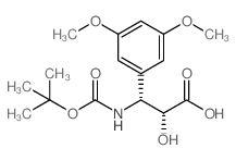 (2R,3R)-3-((TERT-BUTOXYCARBONYL)AMINO)-3-(3,5-DIMETHOXYPHENYL)-2-HYDROXYPROPANOIC ACID结构式