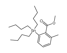 methyl 2-methyl-6-(tributylstannyl)benzoate Structure