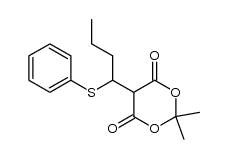 isopropylidene 2-(phenylthio)pentane-1,1-dicarboxylate Structure