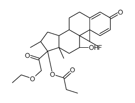 (11β,16β)-21-Ethoxy-9-fluoro-11-hydroxy-16-Methyl-17-(1-oxopropoxy)-pregna-1,4-diene-3,20-dione结构式