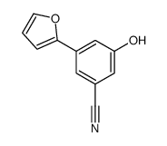 3-(furan-2-yl)-5-hydroxybenzonitrile Structure