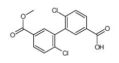 4-chloro-3-(2-chloro-5-methoxycarbonylphenyl)benzoic acid结构式