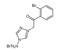 4-amino-1-(2-(2-bromophenyl)-2-oxoethyl)-4H-1,2,4-triazol-1-ium bromide Structure