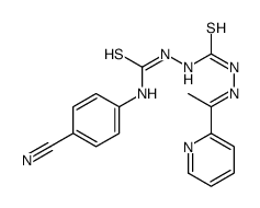 1-(4-cyanophenyl)-3-[[(E)-1-pyridin-2-ylethylideneamino]carbamothioylamino]thiourea结构式