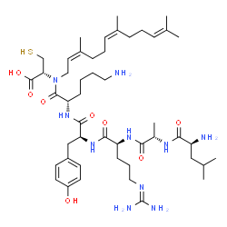 farnesylleucyl-alanyl-arginyl-tyrosyl-lysyl-cysteine Structure